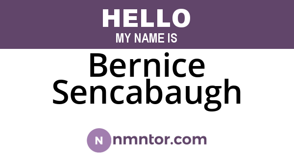 Bernice Sencabaugh