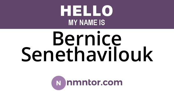 Bernice Senethavilouk