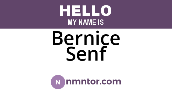 Bernice Senf