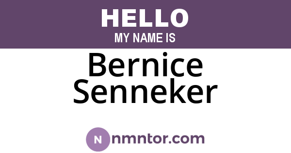 Bernice Senneker
