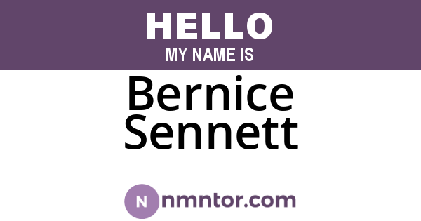 Bernice Sennett