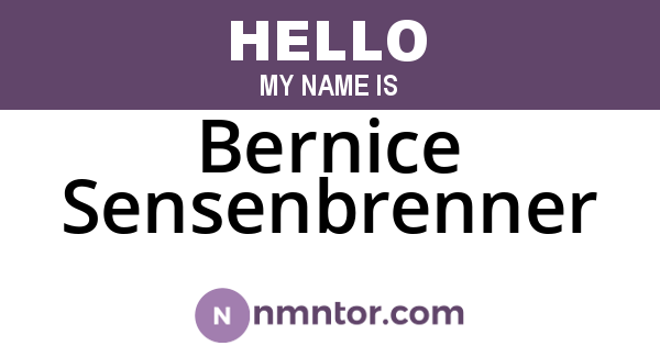 Bernice Sensenbrenner