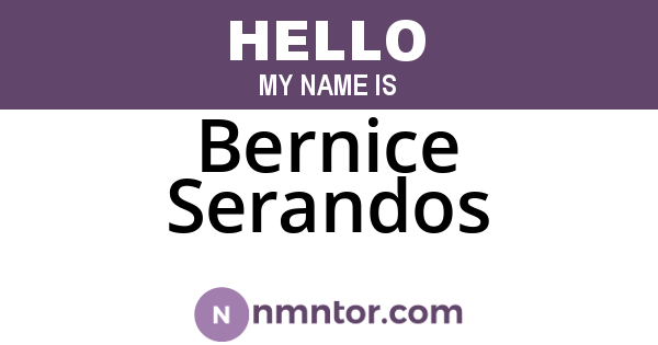 Bernice Serandos