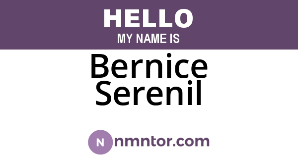 Bernice Serenil