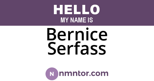 Bernice Serfass
