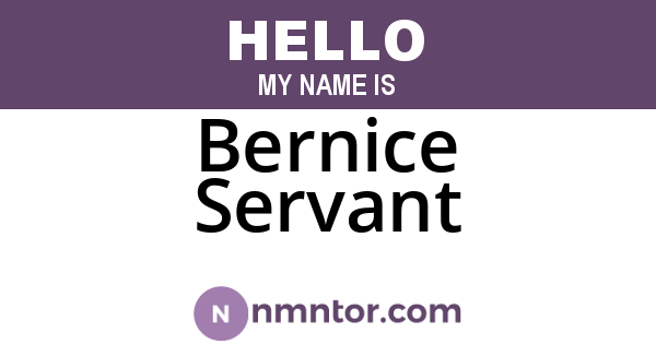 Bernice Servant
