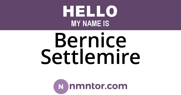 Bernice Settlemire