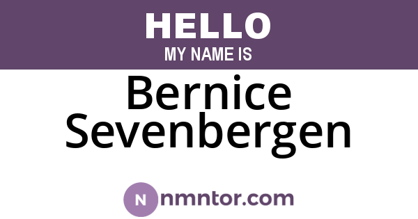 Bernice Sevenbergen