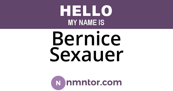 Bernice Sexauer