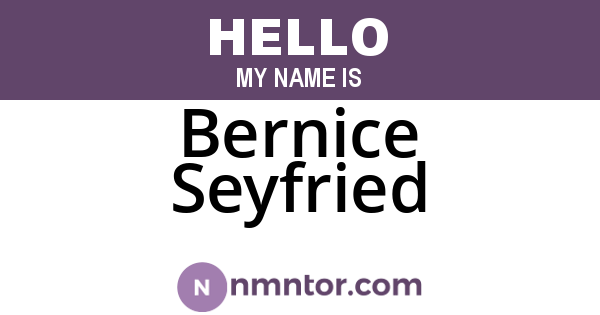 Bernice Seyfried