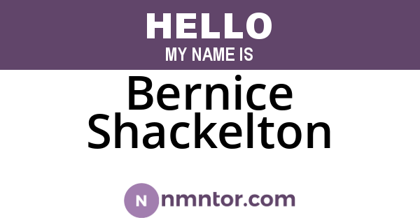 Bernice Shackelton