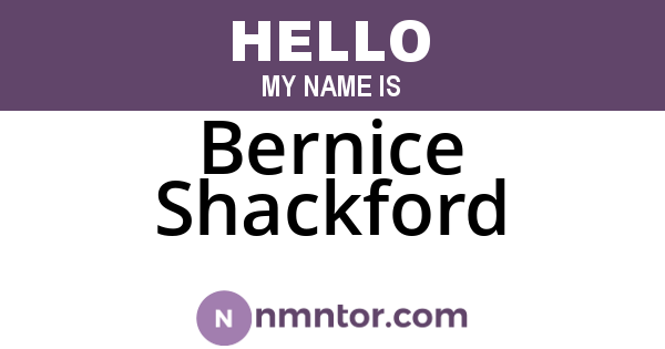 Bernice Shackford