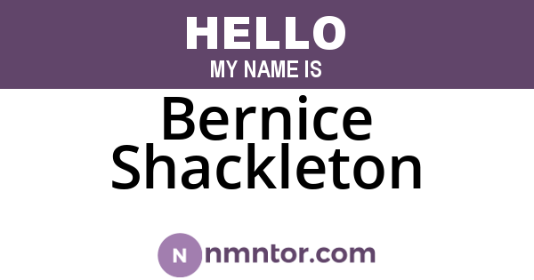 Bernice Shackleton