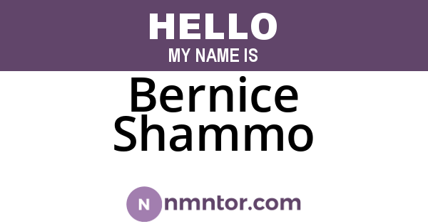 Bernice Shammo