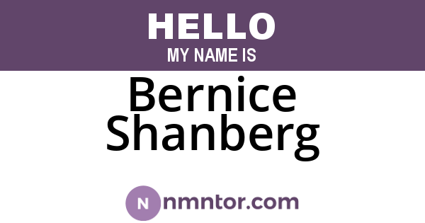 Bernice Shanberg