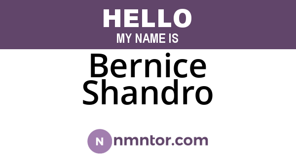 Bernice Shandro