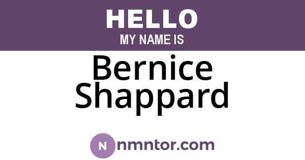 Bernice Shappard