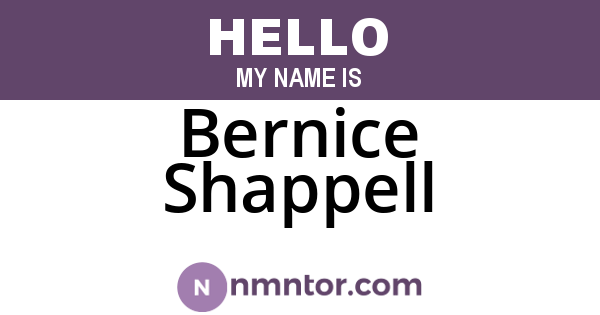 Bernice Shappell