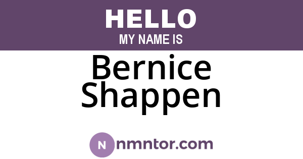 Bernice Shappen