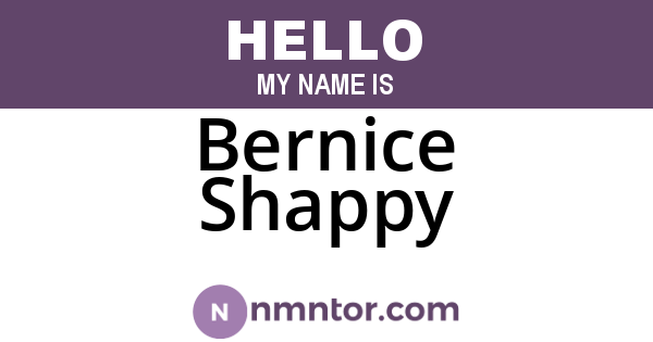 Bernice Shappy