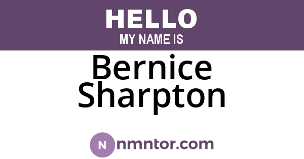Bernice Sharpton