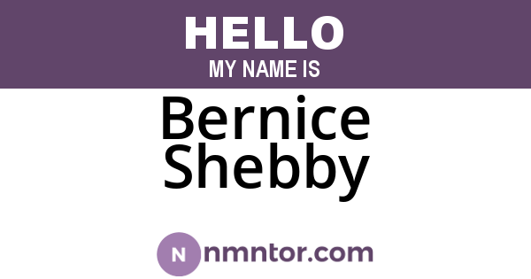 Bernice Shebby
