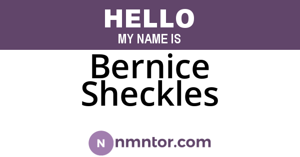 Bernice Sheckles