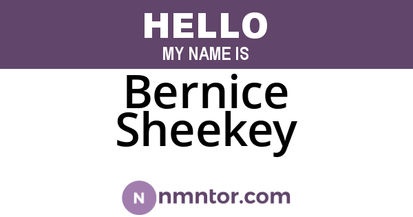 Bernice Sheekey