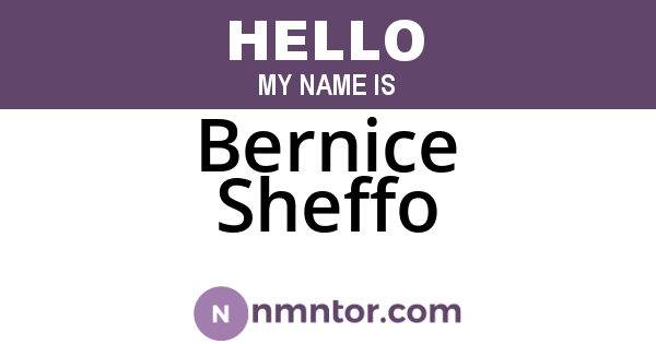 Bernice Sheffo