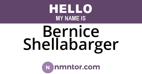 Bernice Shellabarger