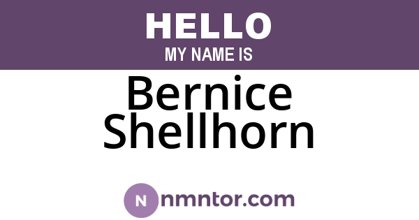 Bernice Shellhorn