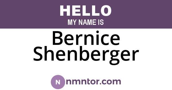 Bernice Shenberger