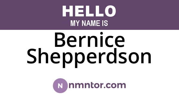 Bernice Shepperdson