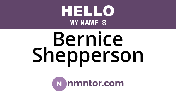Bernice Shepperson