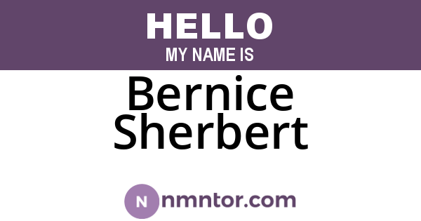 Bernice Sherbert
