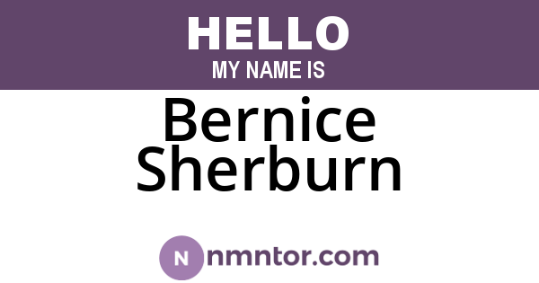 Bernice Sherburn