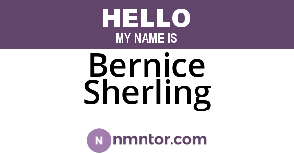 Bernice Sherling