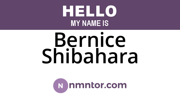 Bernice Shibahara
