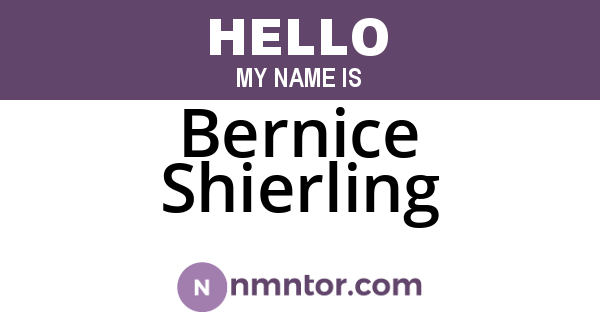 Bernice Shierling
