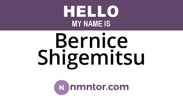 Bernice Shigemitsu