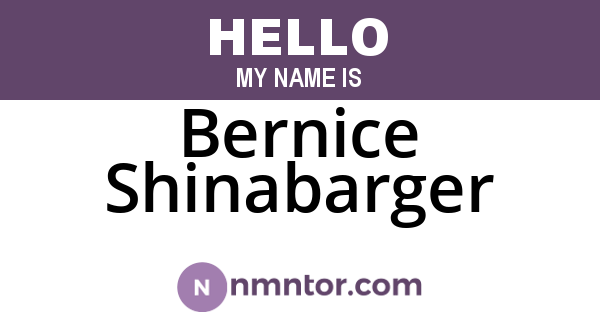 Bernice Shinabarger