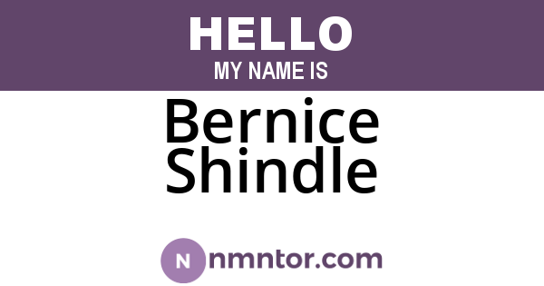 Bernice Shindle
