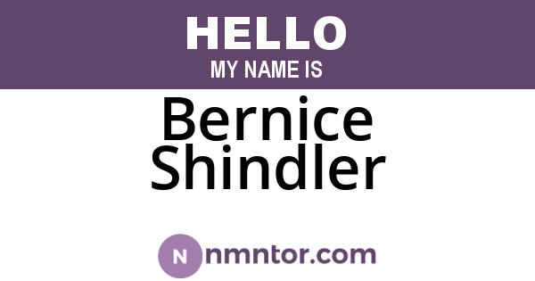Bernice Shindler