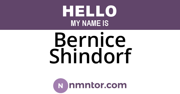 Bernice Shindorf