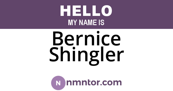 Bernice Shingler