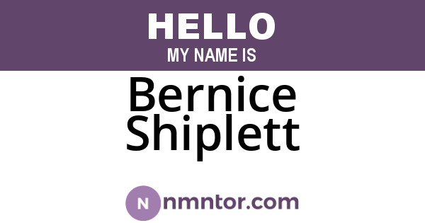 Bernice Shiplett