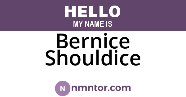 Bernice Shouldice