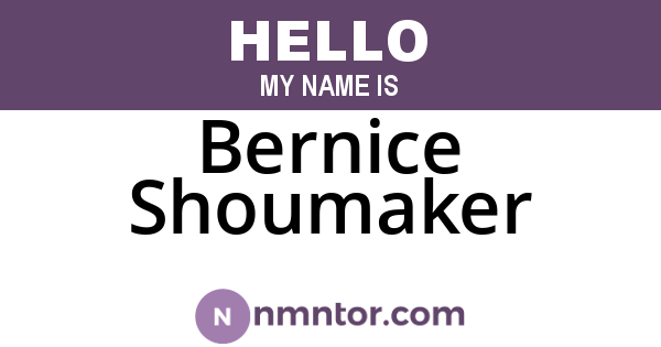 Bernice Shoumaker