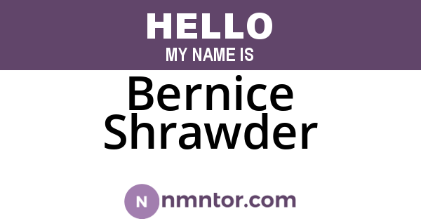 Bernice Shrawder
