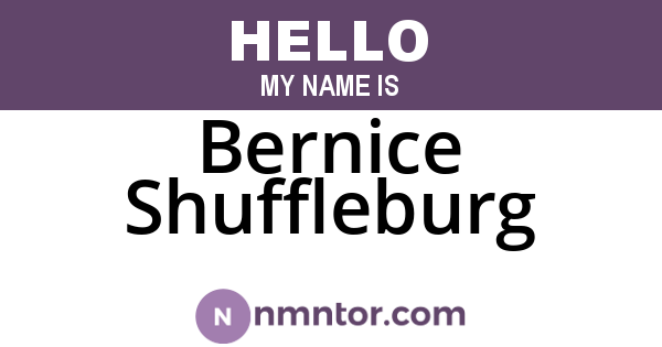 Bernice Shuffleburg